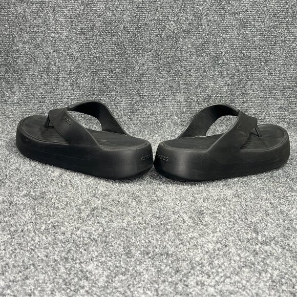 Crocs Getaway‎ Platform Flip Flops Women's 6 Black Athletic Summer Beach Sandals - Picture 6 of 11